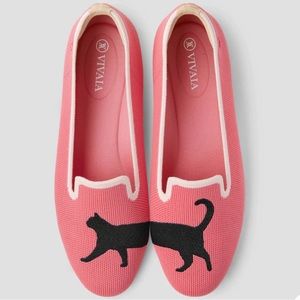 VIVAIA Round-Toe Embroidered Loafers (Audrey) size 6 NEW